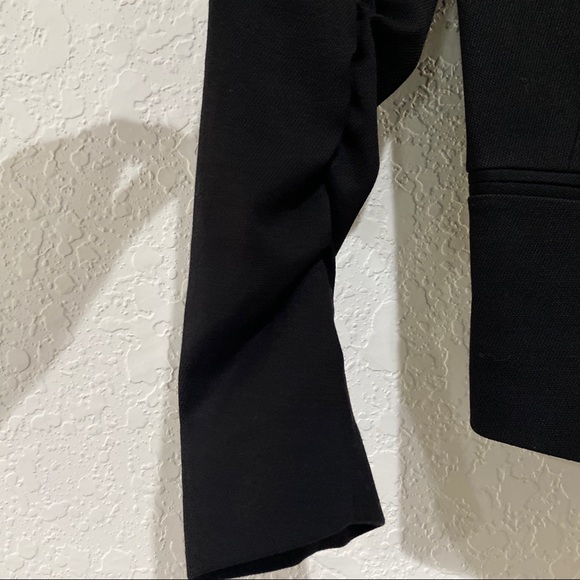 H&M Open Front Black Blazer Jacket Trim With Silver Chain Size 2 - Picture 4 of 12